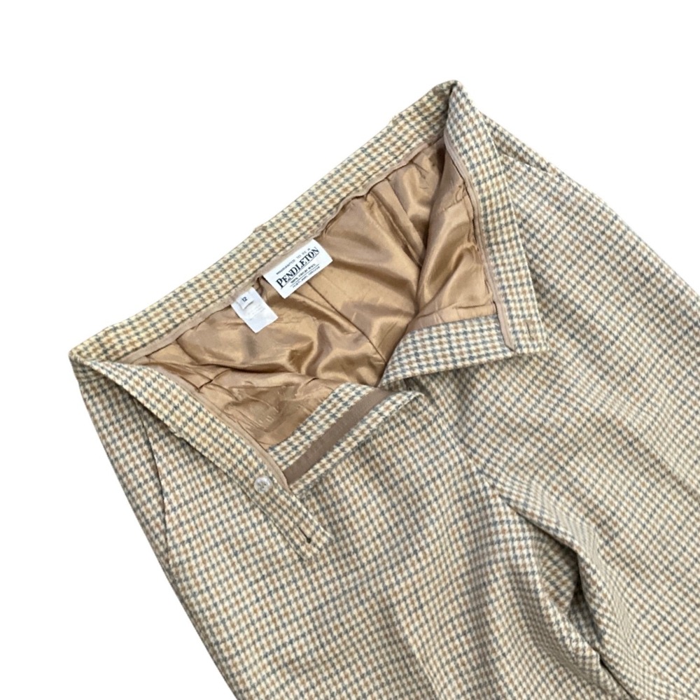 Pendleton Vintage Wool Pants Houndstooth Straight… - image 5